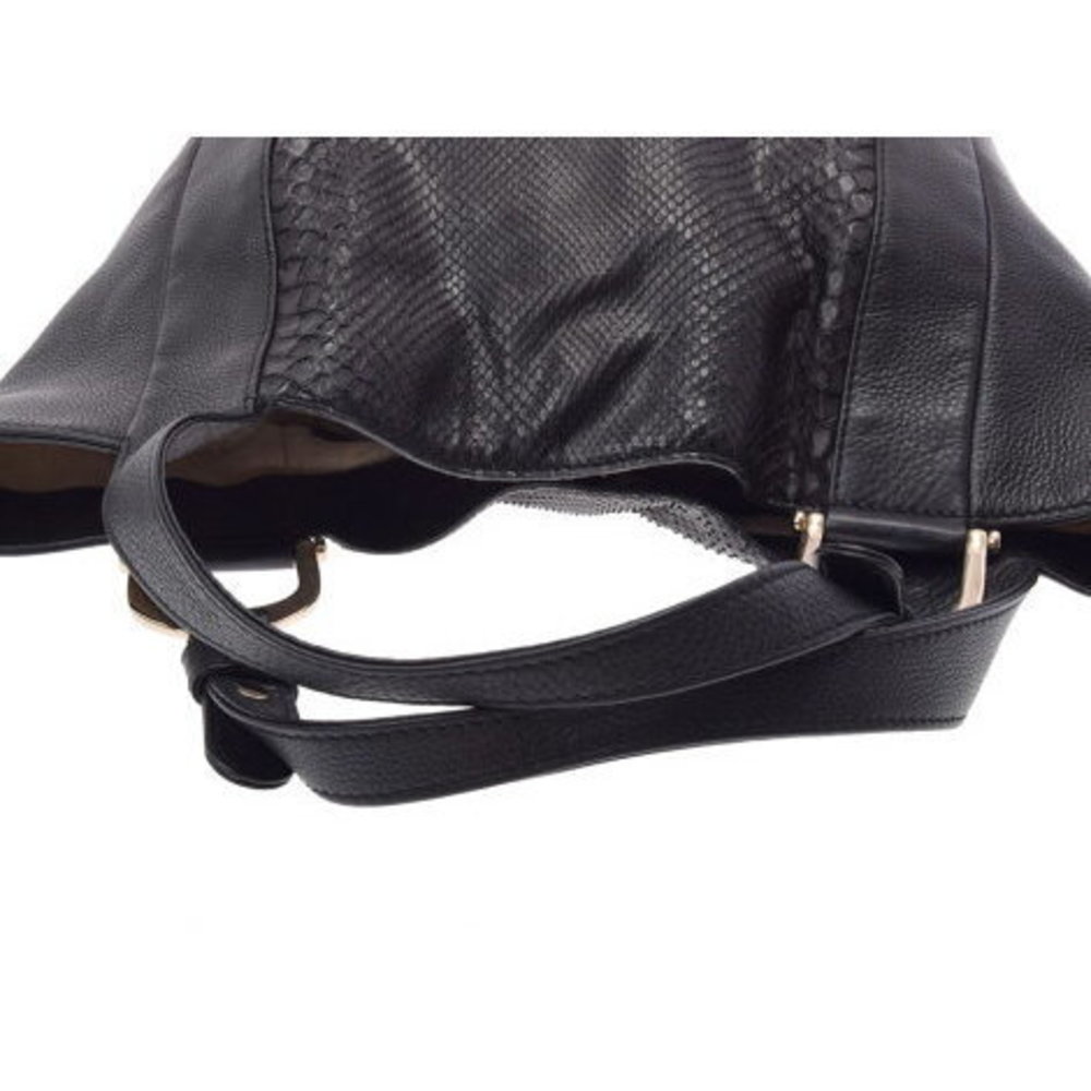 Gucci Tote Bag Python Leather Black - image 3